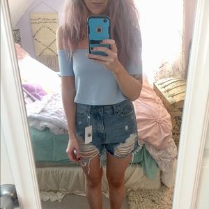 Boohoo crop top size 2